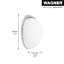 Butoir de porte mural blanc / argent - 0,98 po x 0,98 po x 0,59 po