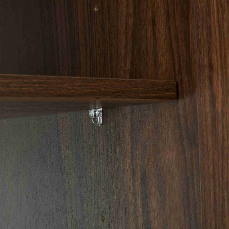 Modern Bathroom Vanity, Walnut Brown, White