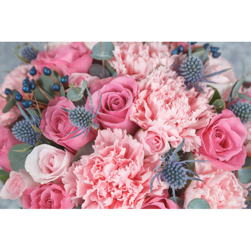 Fleurs roses - Photographie sur toile tendue, H 8 po x l 12 po