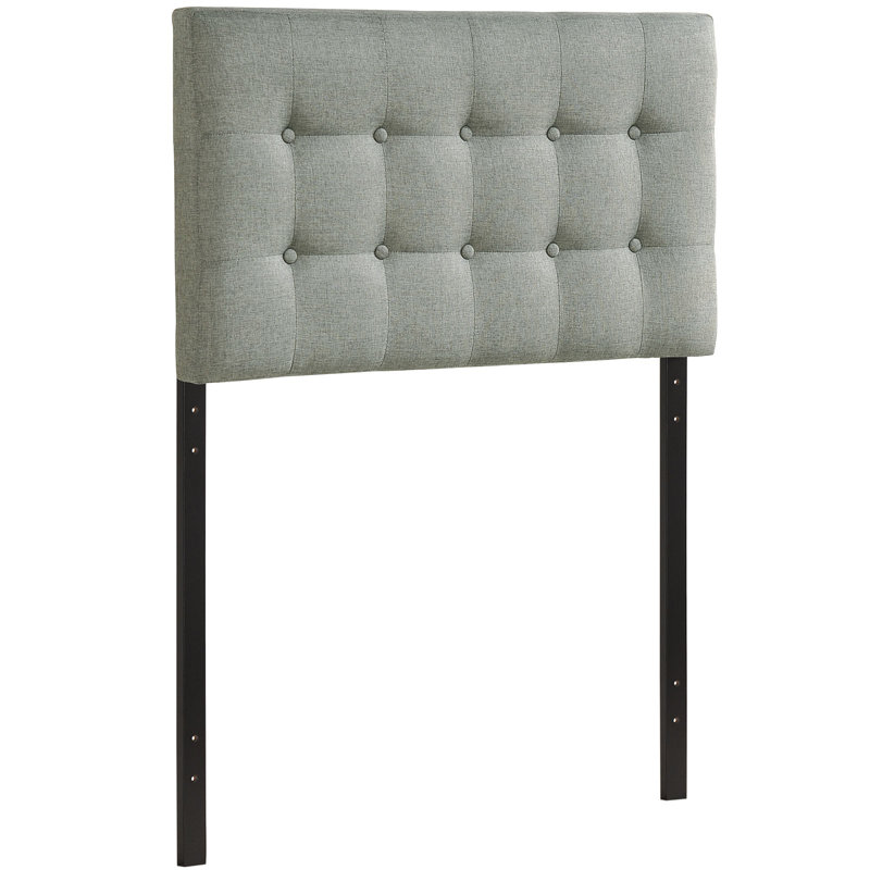 Modway Emily Upholstered Headboard, Gray, Twin