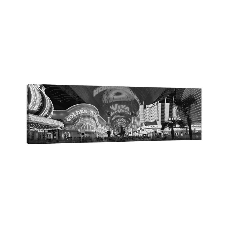 Fremont Street Experience, Las Vegas, Nevada, USA - Wrapped Canvas Panoramic Print, 121.92 cm H x 40.64 cm W x 3.175 cm D
