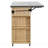 Wood Kitchen Island with Stainless Steel Top-1805535269