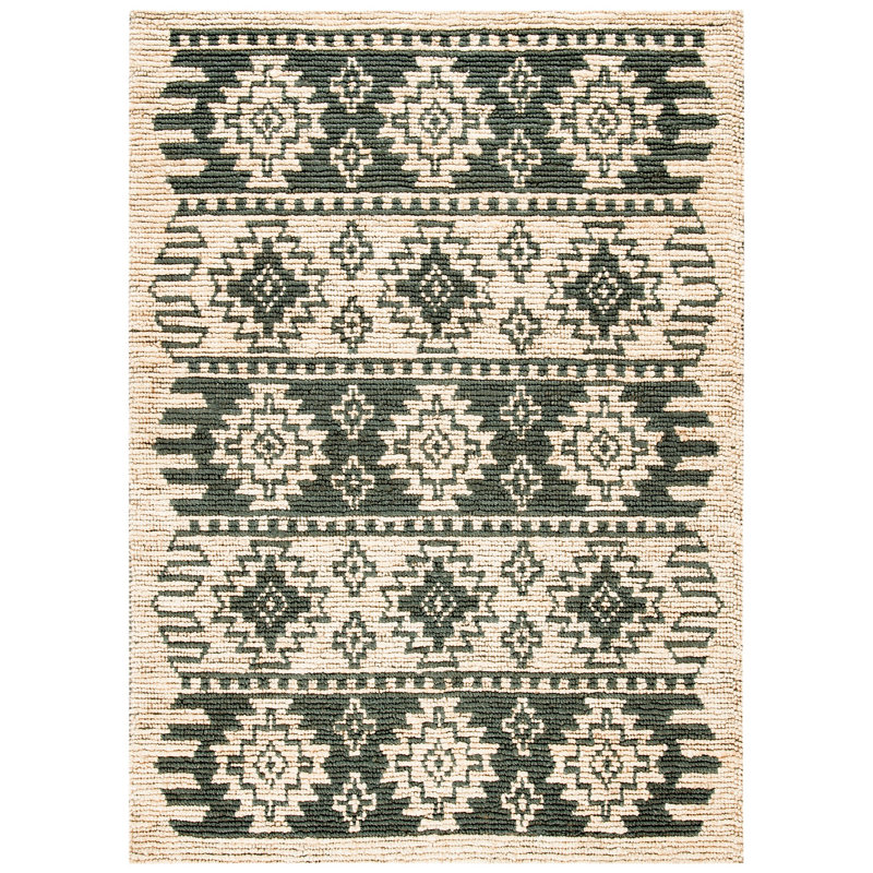 Tapis intérieur / extérieur tissé à la main Tuttle, Rectangle de 5 pi x 8 pi