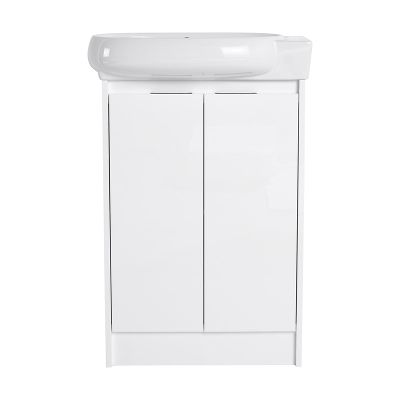 Meuble-lavabo autoportant Elowen, Blanc