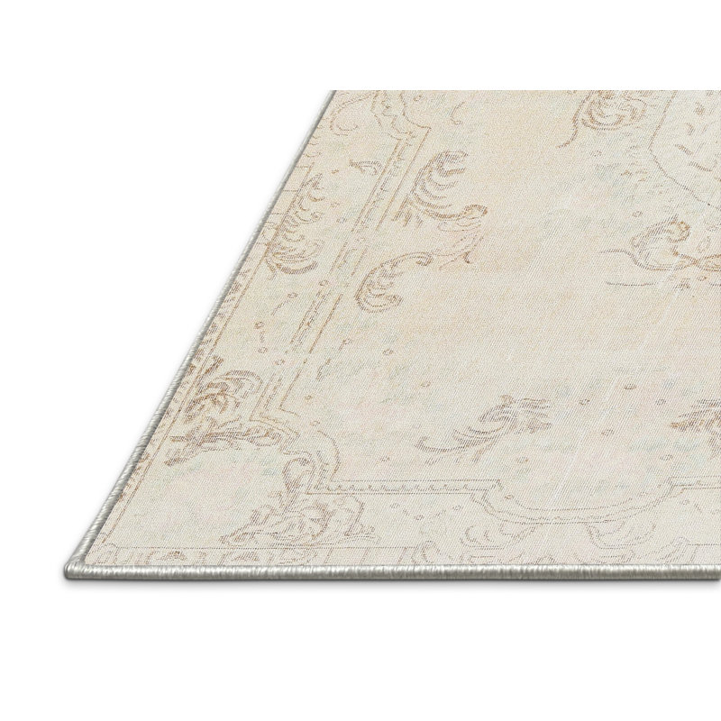 Tapis rouge/beige/noir traditionnel Willsboro, Rectangle 4 pi x 6 pi