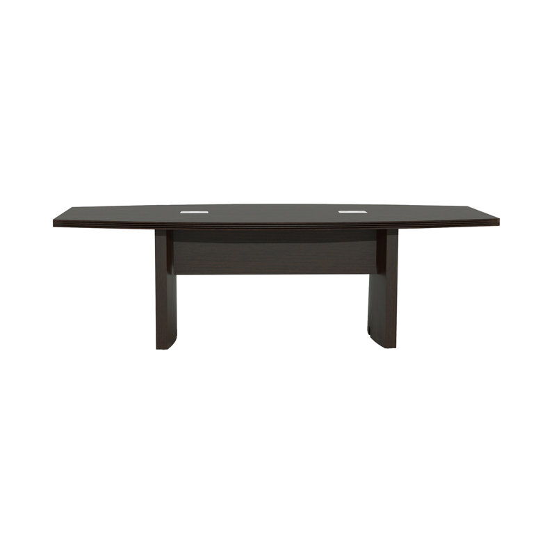 Aberdeen Series Boat Shaped Conference Table, Mocha, 27.28" H x 120" L x 48" W
