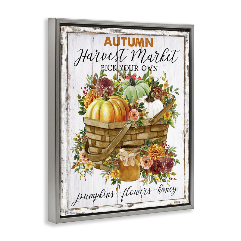 Art mural automne sur toile, marché floral par Creatif Belle