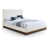 Cream Chenille Fabric / Natural Oak