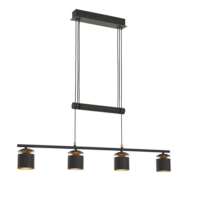 Luminaire suspendu linéaire à 4 lumières pour îlot de cuisine Pilkington