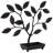 Black Metal Jewelry Tree with Bird Nest – Earring, Bracelet and Necklace Organizer Stand for 48 Pairs