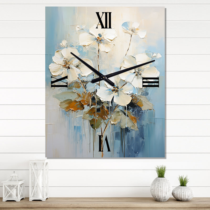 Horloge murale Buskey - Geraniums, Moyen