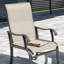 Outdoor 2-piece PVC-coated polyester Dining Chairs With Ergonomic Design, Beige