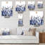 Horloge murale - Feuilles d'agave bleu marine-9823871