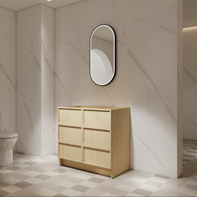 Base de meuble-lavabo 36 po avec portes à fermeture en douceur