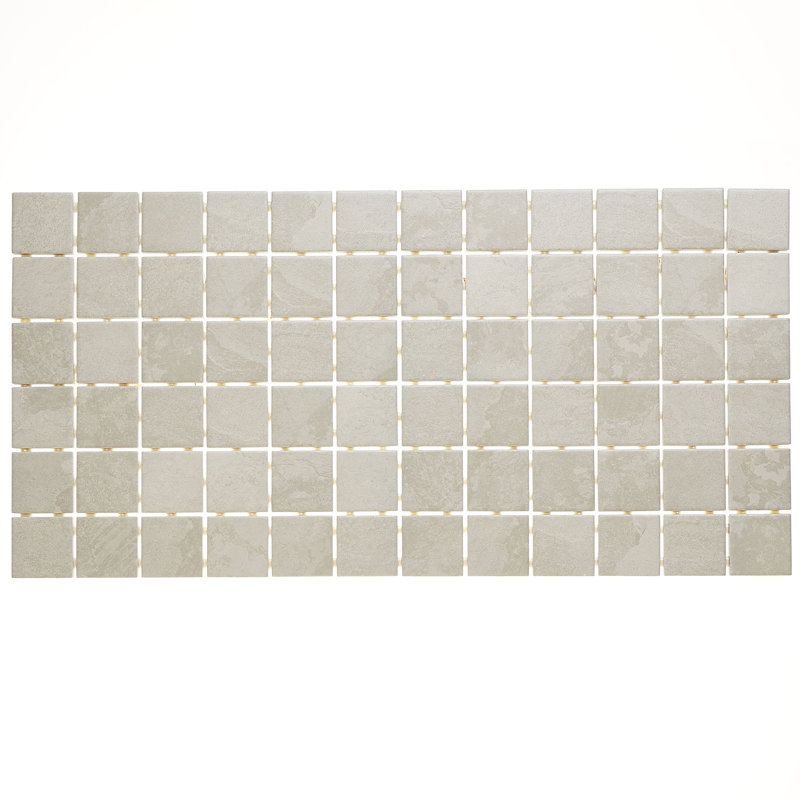 Slate Attaché 2" x 2" Porcelain Mosaic Wall & Floor Tile, Meta Light Gray