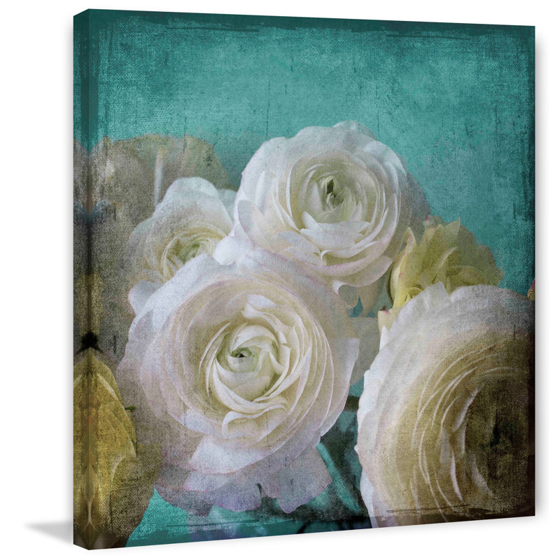 Yellow Ranunculus Floral Canvas Print 40" x 40"