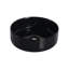 Évier de comptoir rond en céramique pour la salle de bain, art noir et blanc, glacis cuit, lisse, largeur de 15,94 po, profondeur, 4,74 po, lavabo d'art 18,93 lb, facile à nettoyer, teinture à trois couches,