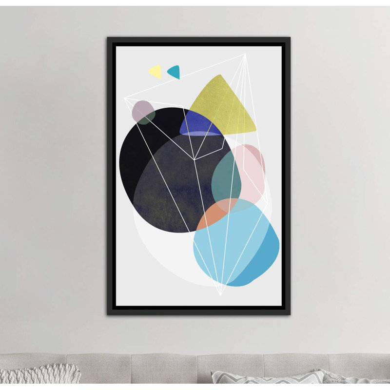 « graphic clxxiii » par mareike böhmer-impression sur image, H 48 po x l 32 po x P 1,5 po, Toile avec cadre noir