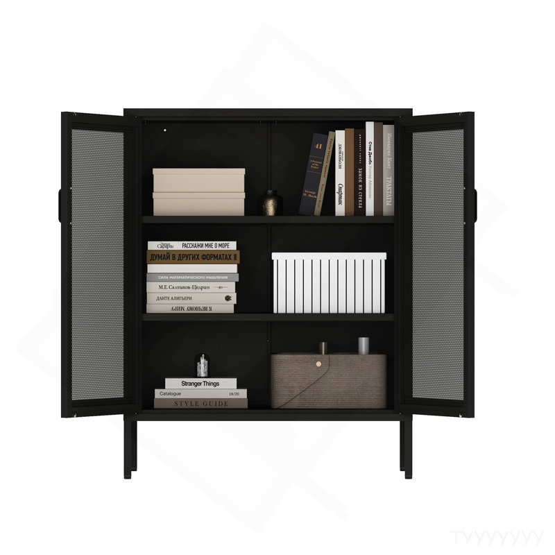 Accent Cabinet In Black, Black