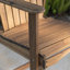 Tabourets de bar d'extérieur en bois d'acacia Adirondack, ensemble de 2, teint naturel