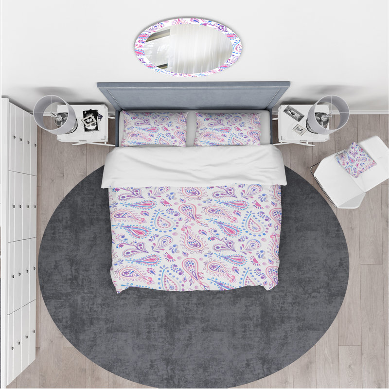 Ensemble de housse de couette bohème et éclectique, Housse de couette double / grand et 2 taies