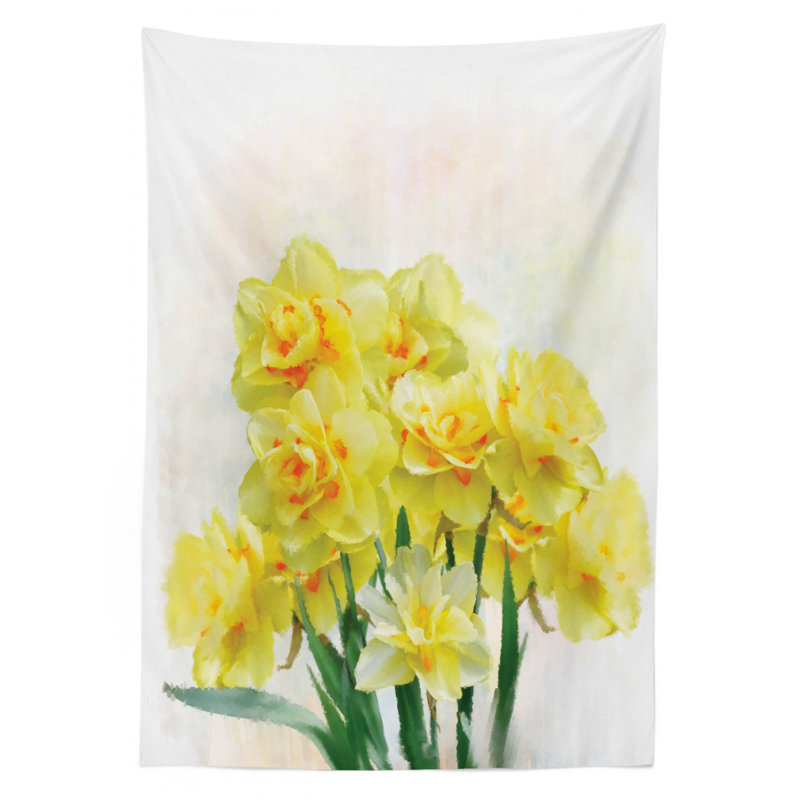 Digital Watercolors Paint Tablecloth, 70" L x 52" W