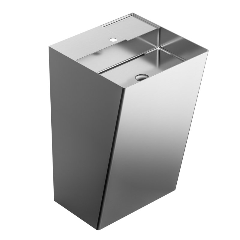 Karran Cinox 16.5'' Stainless Steel Rectangular Bathroom Sink with Overflow, Stainless Steel