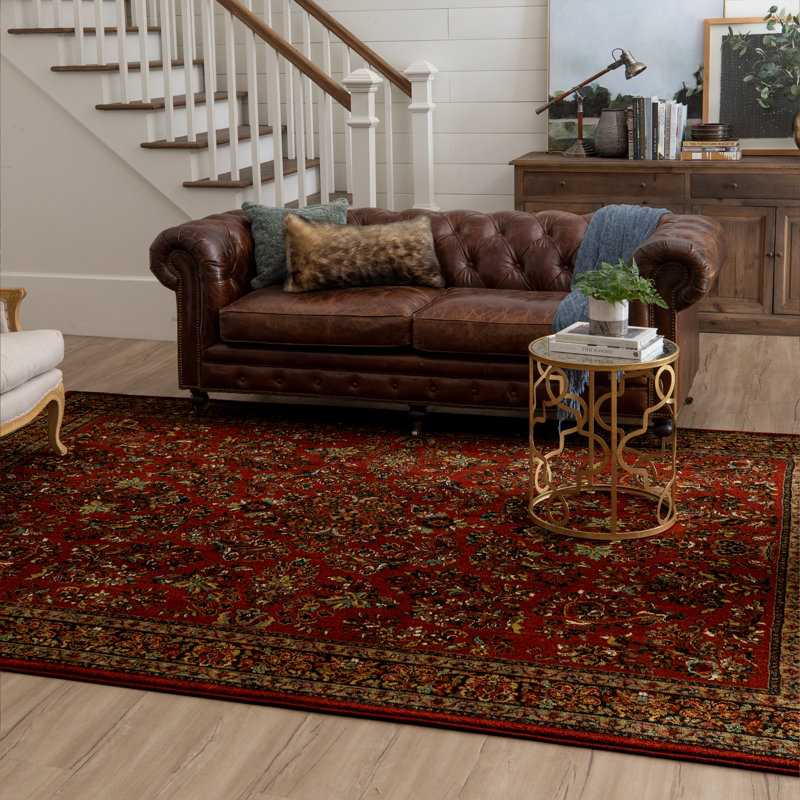 Gray Rectangular Stain-Resistant Synthetic Area Rug