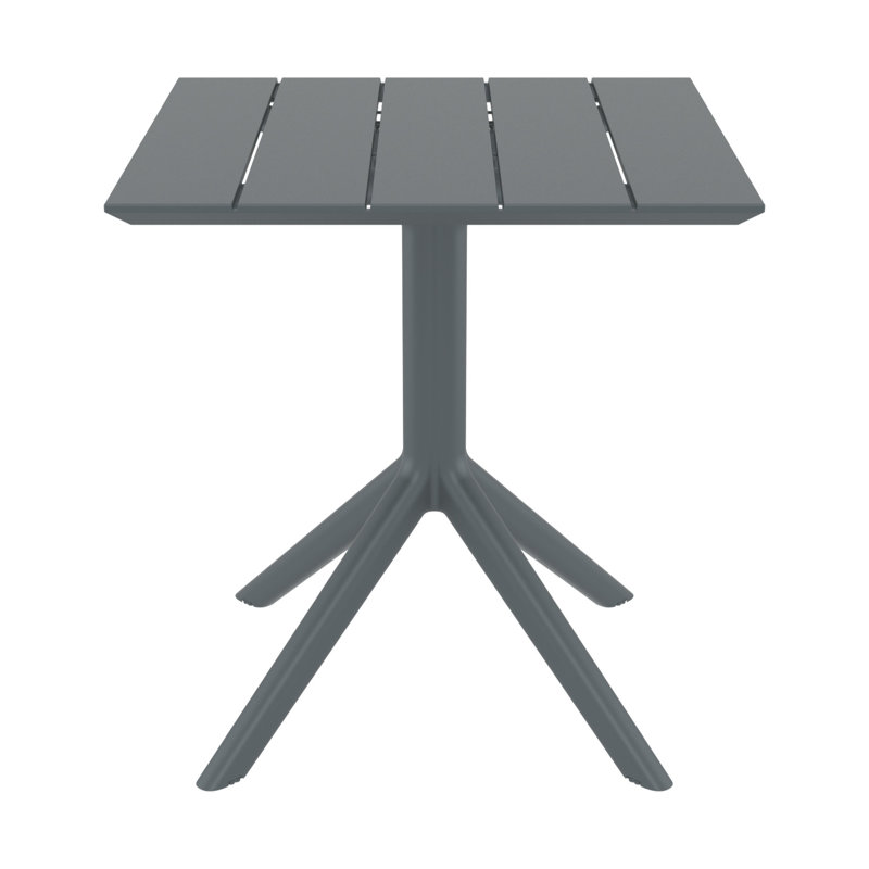 Paris Square Dining Table, 29" H x 27.5" W x 27.5" D, Dark Gray