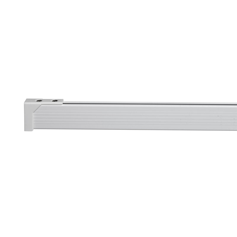 Wave 250cm Curved Shower Curtain Rod, White