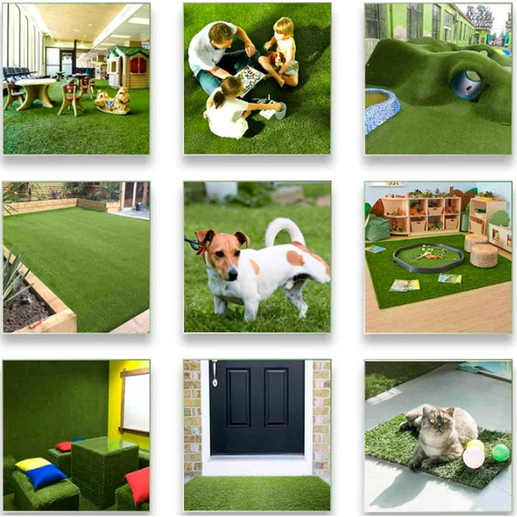 HEBE Artificial Grass Turf Area Rug 3' X 5' Artificial Grass Rug Turf Mat  for Dog Pet Indoor Outdoor Patio Mat Astroturf Grass Door Mat for Garden  Lawn Landscape