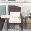Chaise berçante en osier avec coussin de siège Outsunny