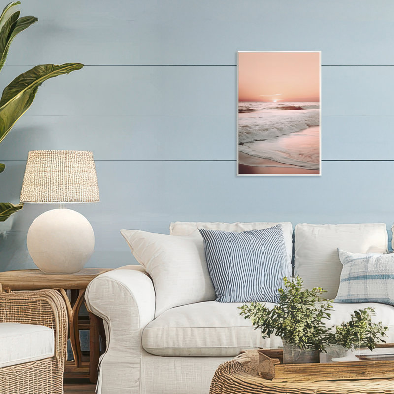 Plaque murale «Apricot Beach View», conception par Decent Exposures, H 15 po x l 10 po