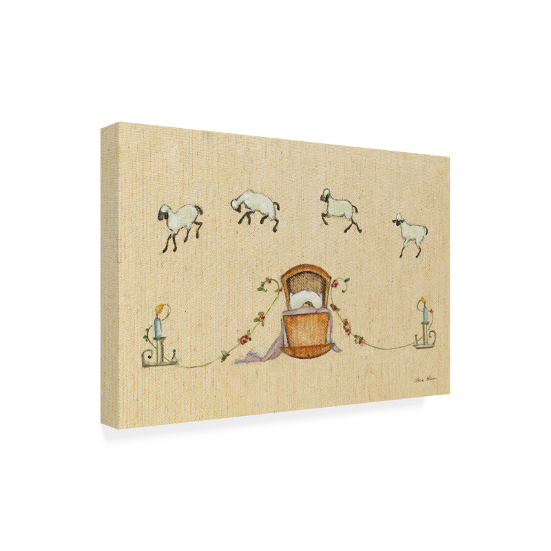 Art mural sur toile «Rhin Cheri Blum Counting Sheep», H 30 po x l 47 po