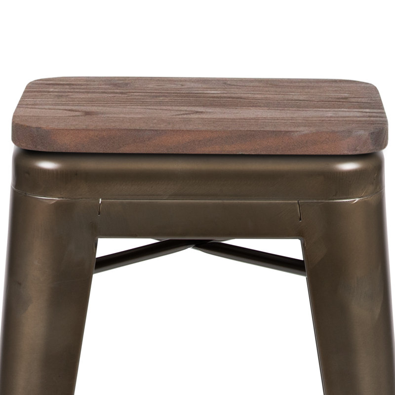 Tabouret Seitz, gris, Tabouret de comptoir (siège d'une hauteur de 24 p