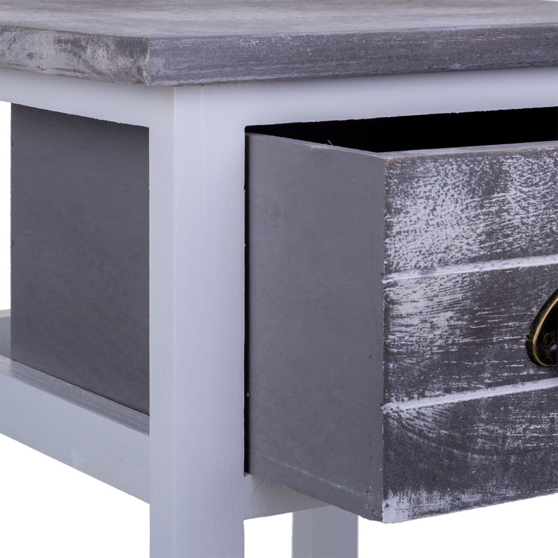 Atlas 30 cm W Bedside Table, Grey