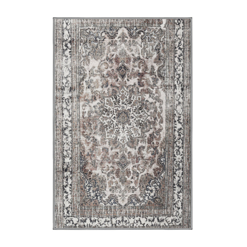 Tapis oriental en laine gris, Rectangle 7 pi x 9 pi