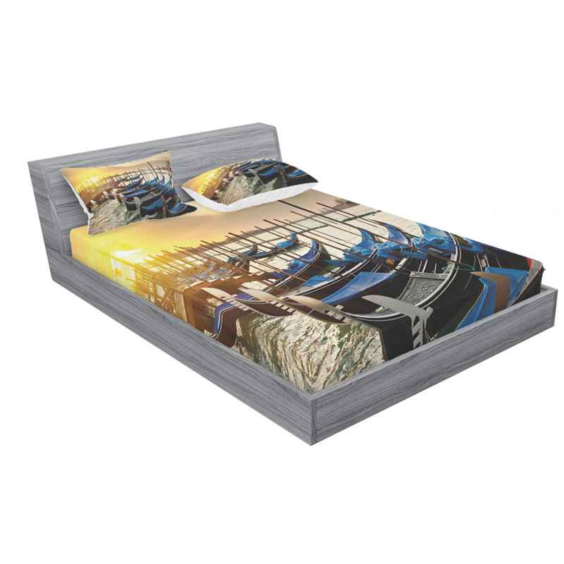 Microfiber Sheet Set, Queen Sheet Set with Fitted Sheet