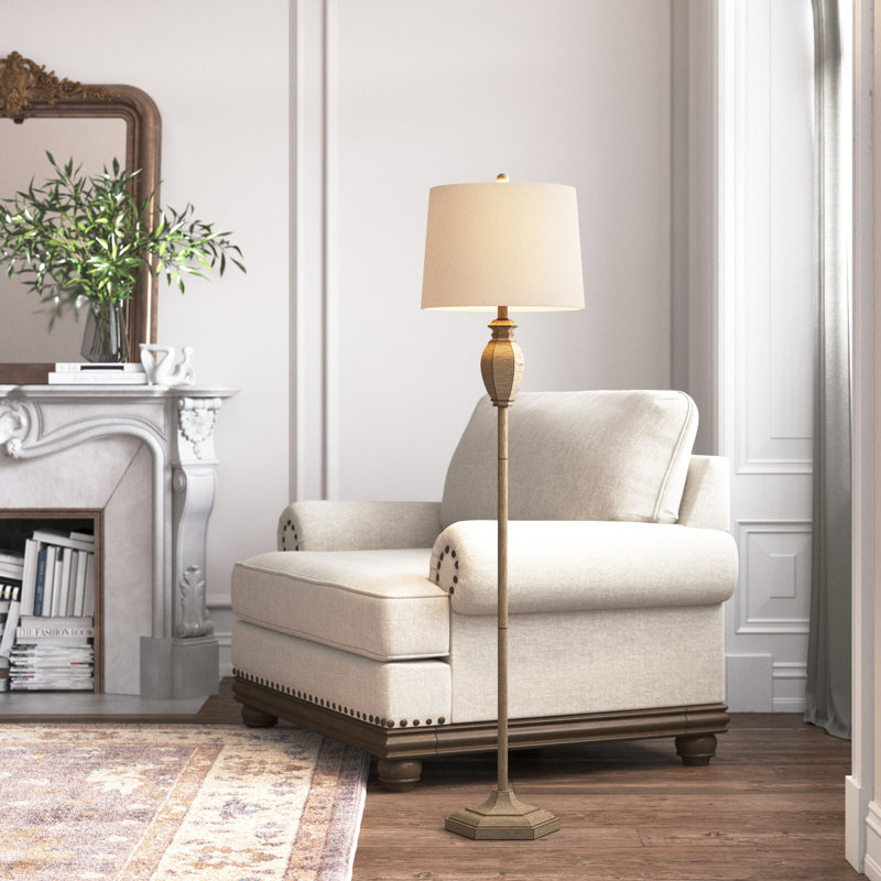 Guardado 59'' Brownwash Traditional Floor Lamp