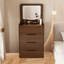 Bureau de coiffeuse 3 en 1 avec miroir-1795044172