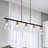 5 - Light Dimmable Shaded Linear Chandelier-1245544446