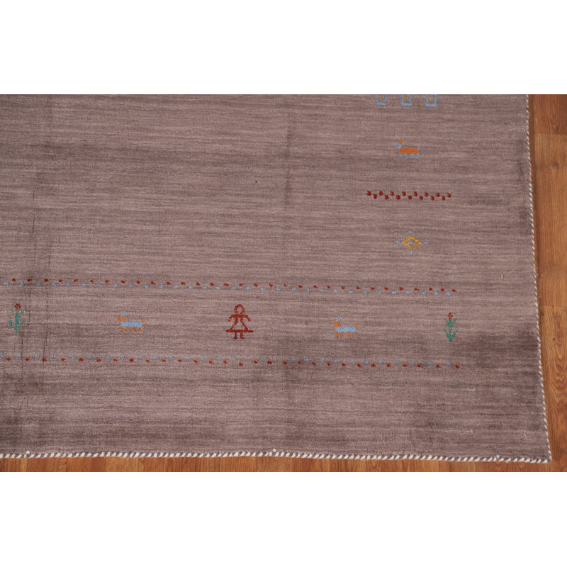 Tapis brun Gabbeh 8 x 10