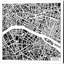 «Paris, New York & London Map Black» par Laura Marshall, art sur toile (ensemble de 3)