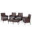 6-Piece Wicker Patio Conversation Set with Cushions — Flexible Mix-and-Match Seating for Small Outdoor Spaces-1843936032-1843936047