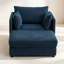 Upholstered Chenille Accent Chair With Footstool-1865866205