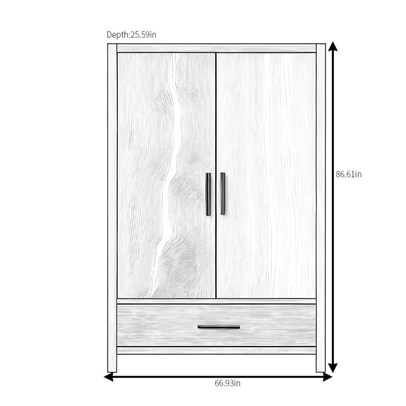 Une garde-robe au design simple