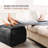 Full-Grain Genuine Leather Square Pouf With Patchwork Design-961048762