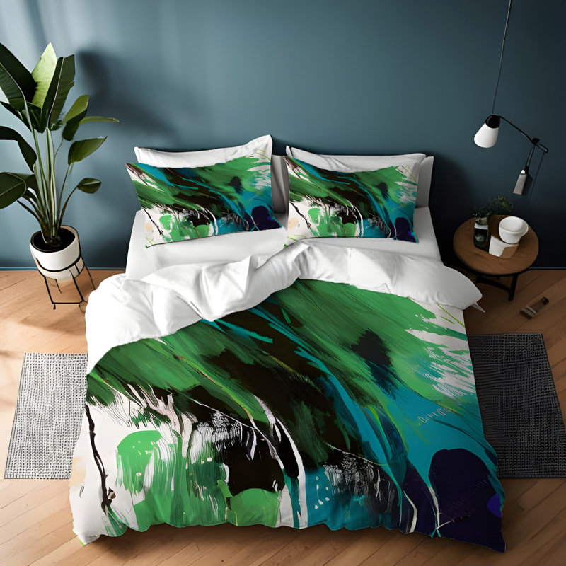 Abstract Duvet Cover, King Duvet Cover + 2 King Shams