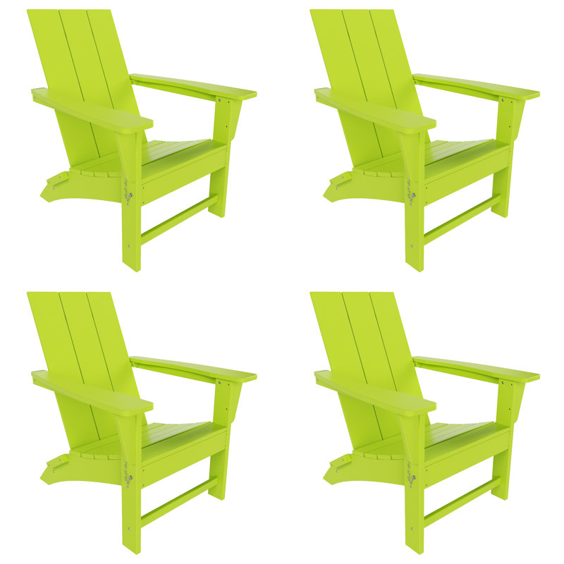 Joubert Foldable Outdoor Adirondack Set, Lime