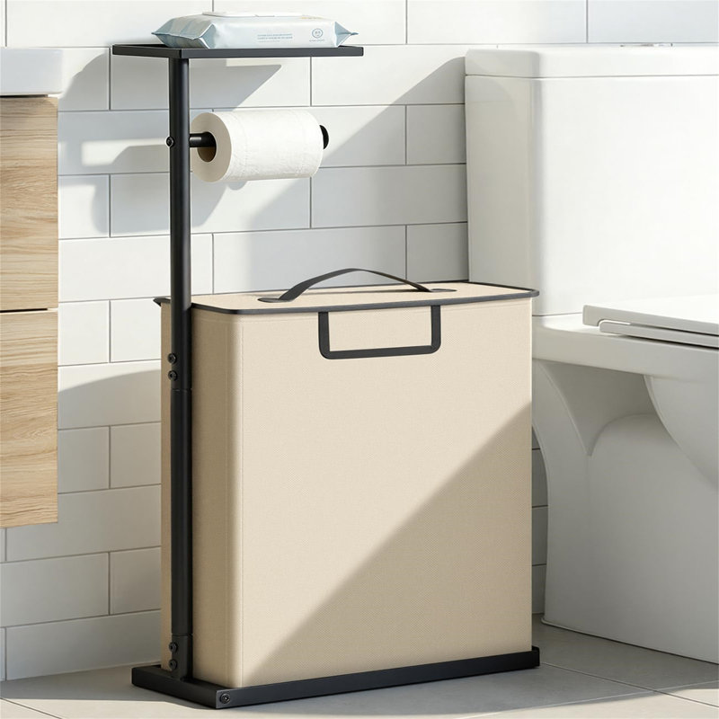 Free Standing Toilet Paper Holder, Beige
